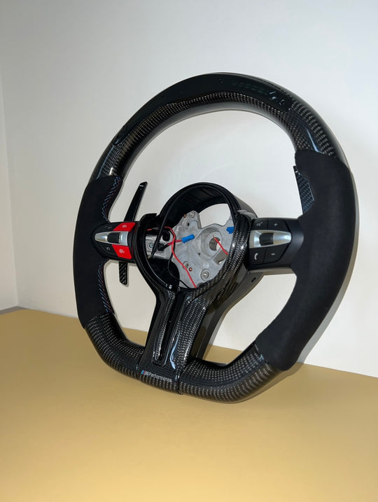 BMW Carbon Fibre Steering Wheel (LED/Alcantara/M1, M2 Buttons)