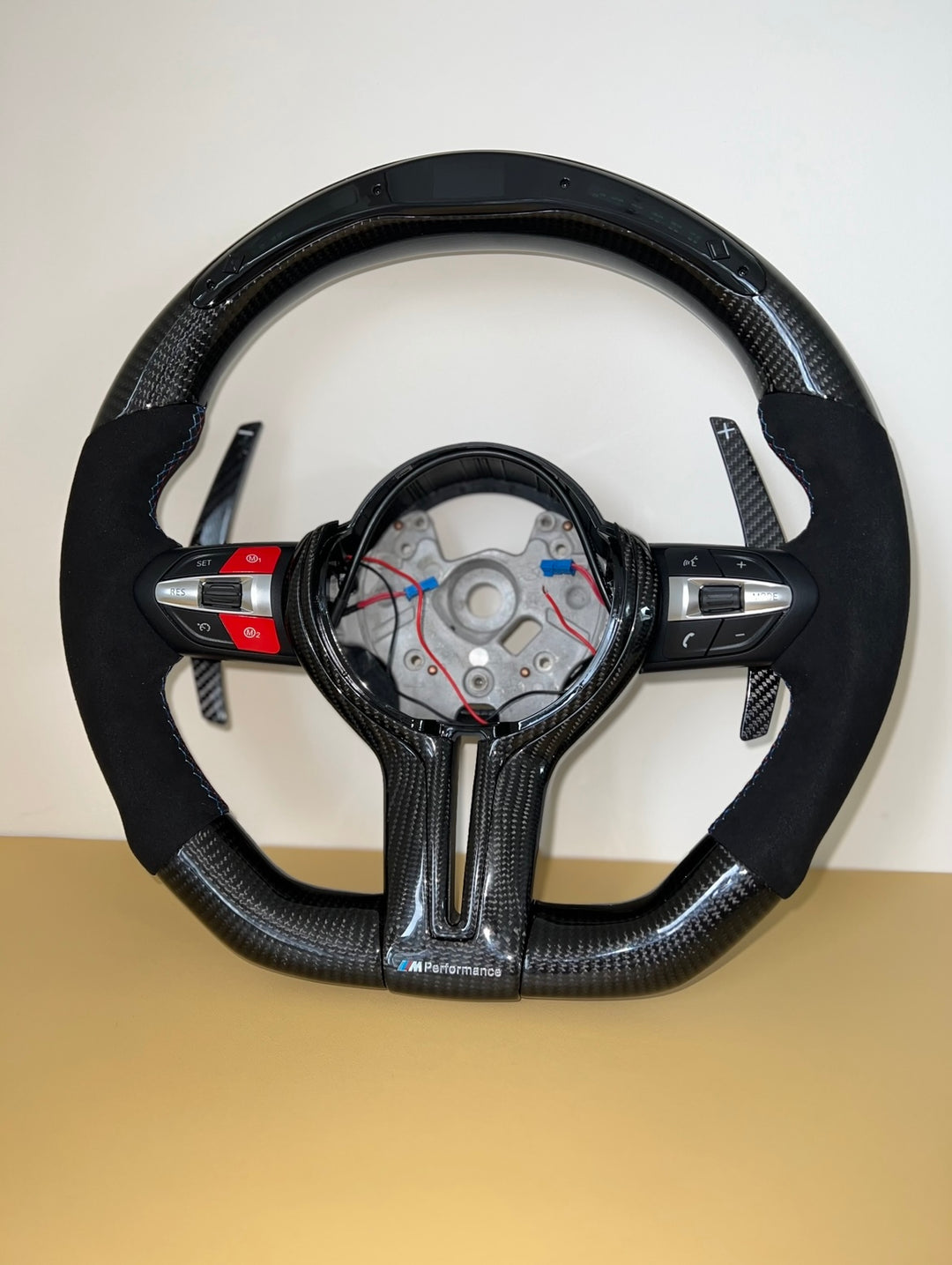 BMW Carbon Fibre Steering Wheel (LED/Alcantara/M1, M2 Buttons)