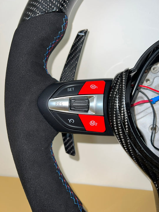 BMW Carbon Fibre Steering Wheel (LED/Alcantara/M1, M2 Buttons)