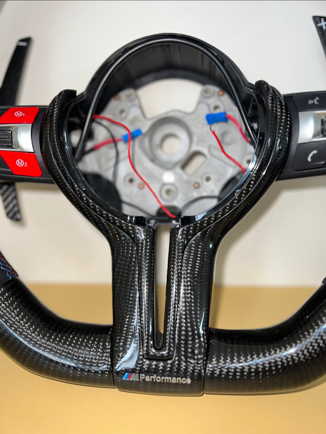 BMW Carbon Fibre Steering Wheel (LED/Alcantara/M1, M2 Buttons)