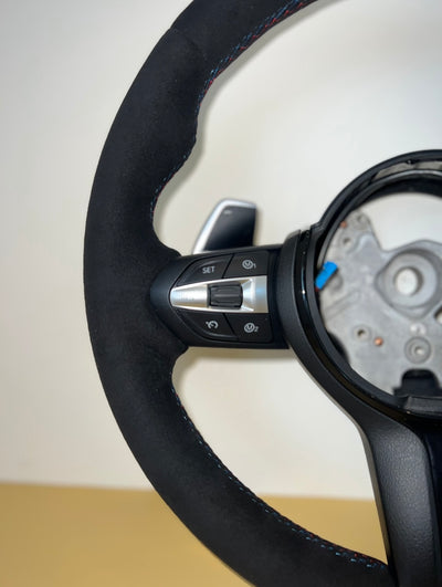 BMW Alcantara Steering Wheel (Including Trims, Paddles, M1, M2 Buttons)